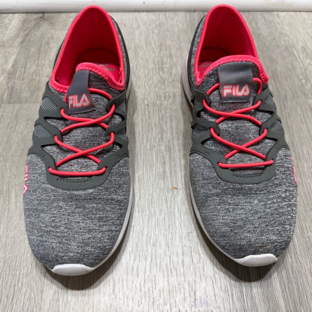 Fila Charcoal and Neon Pink Sneakers